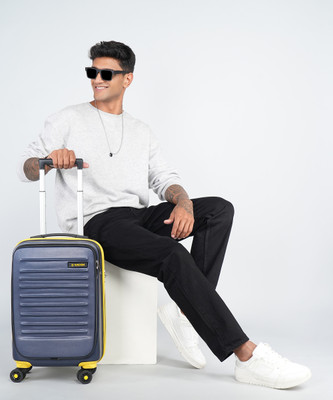 WROGN With Laptop Compartment- Kangaroo Cabin Suitcase 8 Wheels - 22 Inch