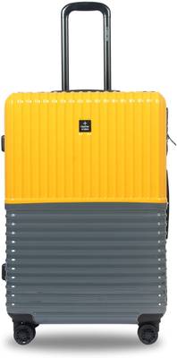 NASHER MILES Istanbul Hard-sided ABS and PC Check-In Luggage Yellow and Grey 28 inch |75cm Trolley bag Check-in Suitcase - 28 inch