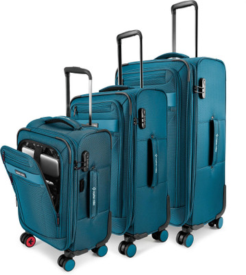 NASHER MILES Berlin Expander Soft-Sided Polyester 55, 65 & 75 cm Small, Medium & Large Bags Expandable  Cabin & Check-in Set 8 Wheels - 28 inch