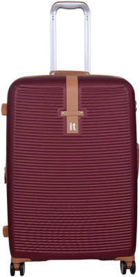 It Luggage Shoreside Burgundy Medium 24 inches Expandable Beautiful Interior with Wet Pouch Expandable  Check-in Suitcase 8 Wheels - 24 inch