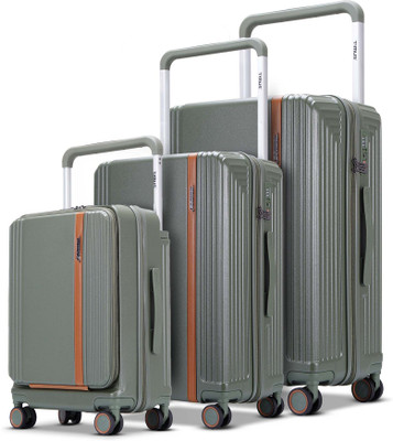 Timus Starlite Premium Wide Handle Polycarbonate Trolley Bag Combo- 58cm, 68cm & 78cm Cabin & Check-in Set 8 Wheels - 28 inch