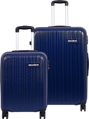 KILLER Classic Light-Weight & Durable Polycarbonate Green Hard Luggage Cabin & Check-in Set 8 Wheels - 28 inch