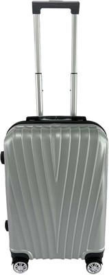 KUBER INDUSTRIES 24inch Strong & Lightweight Trolley Bags | 611024SIV-Silver Expandable  Cabin Suitcase 4 Wheels - 24 inch