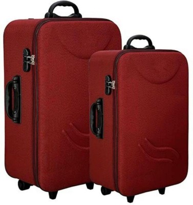 RKCOLLECTION Suitcase cabin bag set of 2 Hard Sided Luggage/Suitcase/Trolley Bag Expandable  Cabin & Check-in Set 3 Wheels - 24 inch