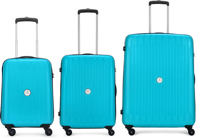 ARISTOCRAT Hard Body Set Of 3 Luggage 4 Wheels – ARMSTRONG SET 53+65+78 360 TBL – Teal For Rs. 3999 @ 86 %