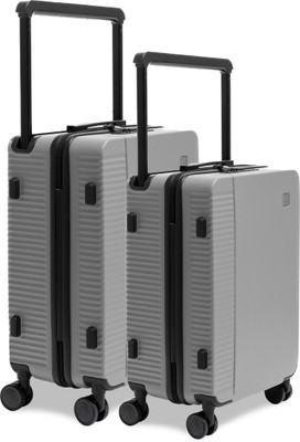 ICON Signature Luggage Set of 2 (Cabin 54cm, 40L & Check-in 65cm, 65L) (Grey) Cabin & Check-in Set 8 Wheels - 24 inch