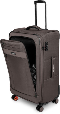 NASHER MILES Berlin Expander Soft-Sided Polyester 28 Inch Lightweight Travel Trolley Bag Expandable  Check-in Suitcase 8 Wheels - 28 inch