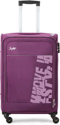 SKYBAGS Rhumba Polyester Softsided 69 cm Medium Trendy Purple Trolley Expandable  Check-in Suitcase 4 Wheels - 27 Inch