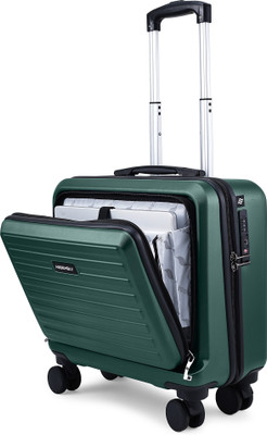 Assembly Premium Polycarbonate Overnighter Trolley Bag with Laptop Compartment & TSA Lock Cabin Suitcase 4 Wheels - 16 inch