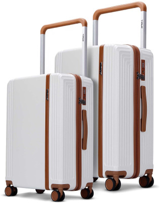 Timus Starlite Premium Wide Handle Polycarbonate Trolley Bag Combo 68,78cm | TSA Lock Check-in Suitcase 8 Wheels - 28 inch