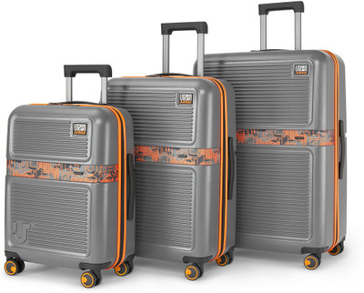 Urban Jungle by Safari Ash Grey Cabin & Check-in Set 8 Wheels - 28 inch