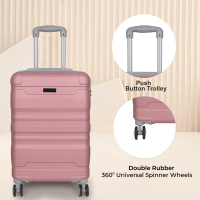 Trillium 8 Wheels - 360 Rotating Latest Trolley Hard Body and ABS Expandable  Check-in Suitcase 8 Wheels - 24 inch