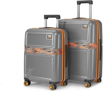 Urban Jungle by Safari Ash Grey Cabin & Check-in Set 8 Wheels - 24 inch