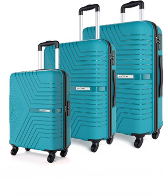 Safari Magnum Zeno Set of 3 (Small 55cm | Medium 65cm | Large 75cm) 4W Cabin & Check-in Set 4 Wheels - 30 Inches