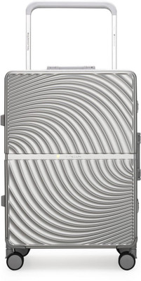 ALLER STALLION Legent PC Hard Luggage - Aluminium - Medium Size 21 Inch Cabin Suitcase 8 Wheels - 21 inch
