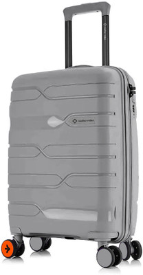 NASHER MILES Paris Hard-sided Polypropylene Cabin Luggage Grey 55cm Trolley bag Cabin Suitcase 8 Wheels - 20 inch