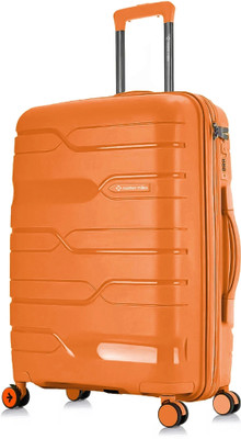 NASHER MILES Paris Hardsided Polypropylene CheckIn Luggage Orange 75cm Trolley bag Check-in Suitcase 8 Wheels - 28 inch