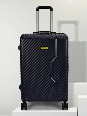 WROGN Vivid-Light-Weight & Durable Polycarbonate Blue Hard Luggage Check-in Suitcase 8 Wheels - 24 Inch