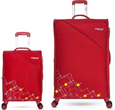 Timus Flash Plus Stylish Check-in Travel Combo Set 58 cm & 78 cm Trolley luggage. Expandable  Cabin & Check-in Set 8 Wheels - 27 inch