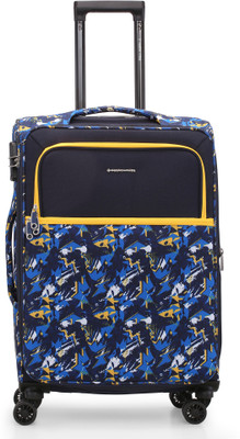 NASHER MILES Bristol Polyester Check-in Luggage 24 Inch Printed Trolley Bag Expandable  Check-in Suitcase 8 Wheels - 24 Inch