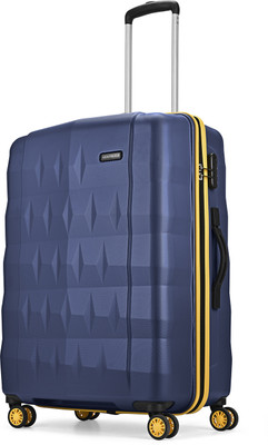 ARISTOCRAT Comet Check-in Trolley Bag 66cm Medium Hard Luggage, 8-Wheel Suitcase (Blue) Check-in Suitcase 8 Wheels – 26 inch