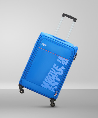 SKYBAGS Rhumba Polyester Softsided 69 cm Medium Check-in Trendy Blue Trolley Expandable  Check-in Suitcase 4 Wheels - 27 Inch