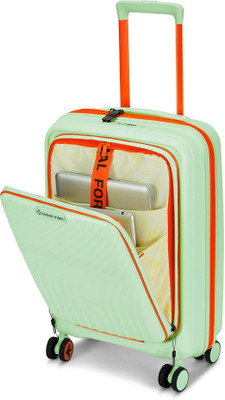 NASHER MILES Capri TSA Lock Hardside Polypropylene Cabin Laptop Compartment Trolley Bag Cabin Suitcase 8 Wheels - 20 inch