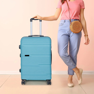 Trillium Hard Sided ABS and PC 8 Wheel Spinners, Expandable Bag with Combi Lock Expandable  Cabin Suitcase 8 Wheels - 20 inch