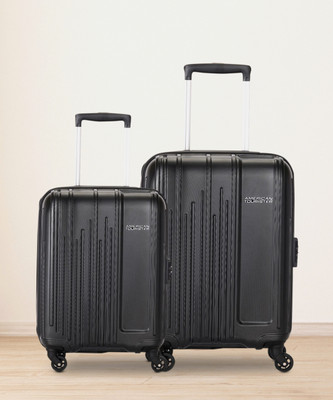 AMERICAN TOURISTER AMT SPSet of 3 (Small 55cm|Medium 66cm| Large 75cm) BLAK Cabin & Check-in Set 4 Wheels - 26 inch