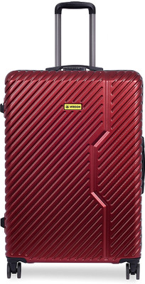 WROGN Vivid Light-Weight & Durable Polycarbonate D Red Hard Luggage Cabin & Check-in Set 8 Wheels - 24 inch