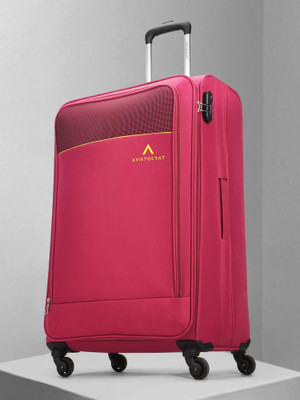 ARISTOCRAT Striker Soft-Sided Trolley Bag (Large-79cms, Maroon) Check-in Suitcase 4 Wheels - 32 inch