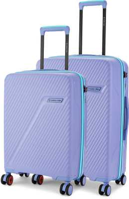 NASHER MILES Montreal Hard-Sided Polypropylene Luggage Set of 2 (Small & Medium) Suitcases Cabin & Check-in Set 8 Wheels - 24 inch