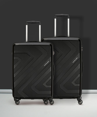 Kamiliant by American Tourister Kam Kiza Sp Ml Set -Black Check-in Suitcase 4 Wheels - 32 inch