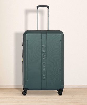 DELSEY PARIS DEPART HS Polycarbonate 66 cm 4 DW Deep Green Expandable Hard LuggageTrolley Bag Expandable  Check-in Suitcase 8 Wheels - 26 Inch
