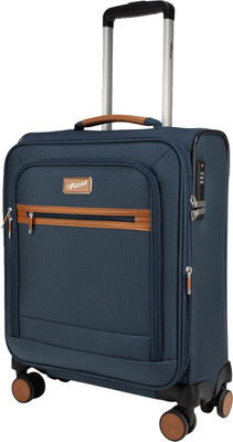 F Gear SoftAir Navy Small Strolley Expandable  Cabin Suitcase 8 Wheels - 20 inch