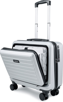Assembly Premium Polycarbonate Overnighter Trolley Bag with Laptop Compartment & TSA Lock Cabin Suitcase 8 Wheels - 16 inch