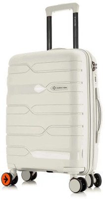 NASHER MILES Paris Hard-sided Polypropylene Check-In Luggage White 65cm Trolley bag Check-in Suitcase 8 Wheels - 24 inch