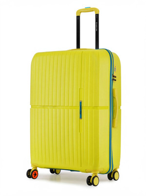 NASHER MILES Springfield Hard-Sided Polypropylene Luggage Green 65cm Trolley Bag Check-in Suitcase 8 Wheels - 24 inch