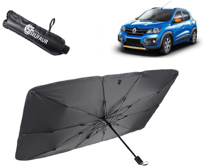 Selifaur Dashboard, Rear Window, Sun Roof, Windshield Sun Shade For Renault Kwid(Black)