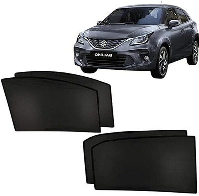Hoodinter Side Window Sun Shade For Maruti Suzuki Baleno(Black)
