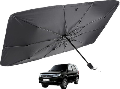 MOCKHE Windshield Sun Shade For Tata Safari Storme(Silver)
