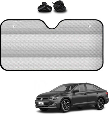 COSMOGEAR Windshield, Dashboard, Rear Window Sun Shade For Volkswagen Virtus(Silver)