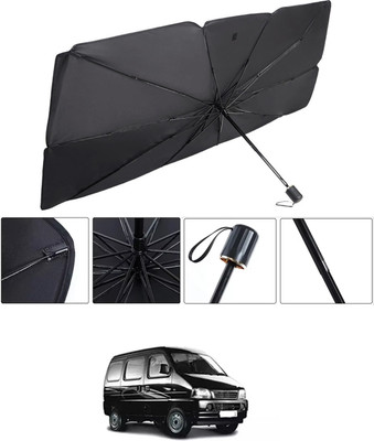 RKPSP Windshield Sun Shade For Maruti Suzuki Versa(Black, Silver)