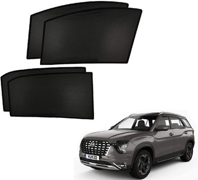 RAKRISH Side Window, Rear Window Sun Shade For Hyundai Alcazar(Black)