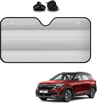COSMOGEAR Windshield, Dashboard, Rear Window Sun Shade For Kia Seltos(Silver)