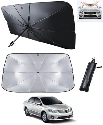 RKPSP Windshield Sun Shade For Toyota Altis(Silver, Black)