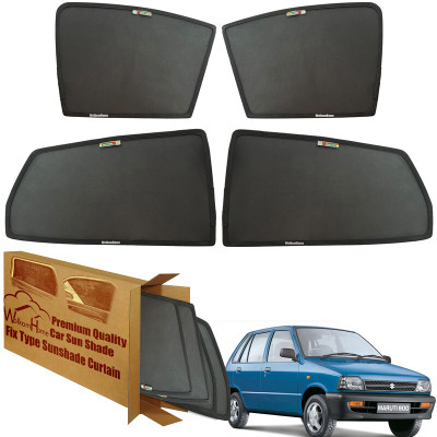 WolkomHome Side Window Sun Shade For Maruti Suzuki 800(Black)
