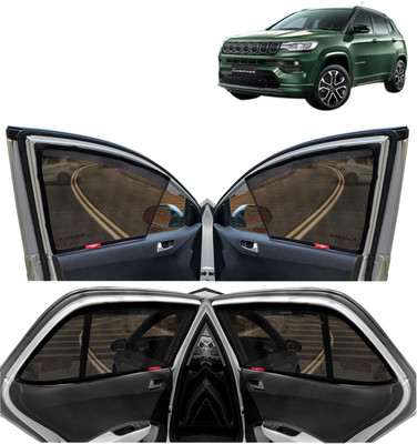 Kingsway Side Window, Rear Window Sun Shade For Jeep Compass(Black)