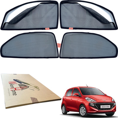 WolkomHome Side Window Sun Shade For Hyundai Santro(Black)