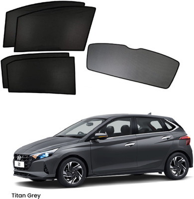 TOP VECHILE Rear Window, Side Window Sun Shade For Hyundai i20(Black)